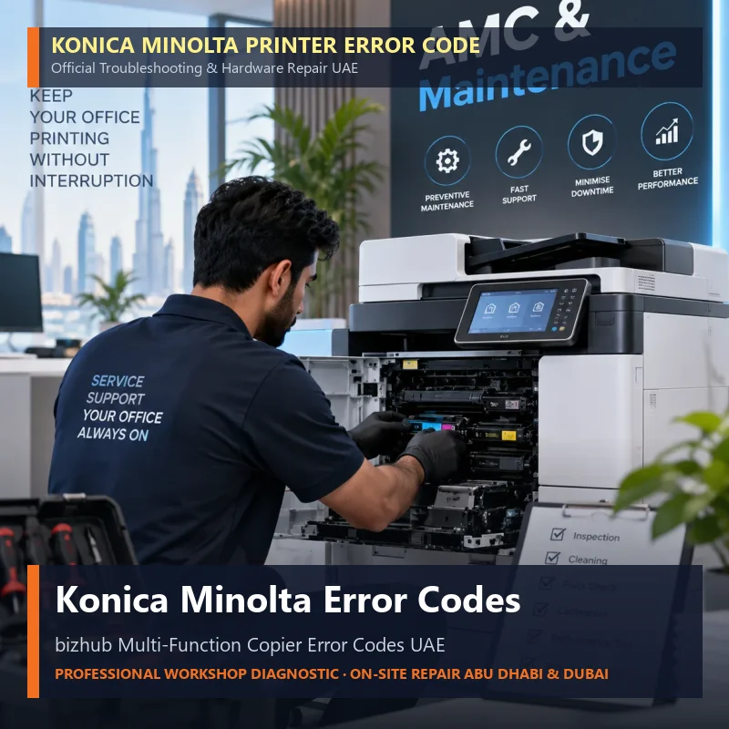 Konica Minolta bizhub Error Codes Diagnostic UAE