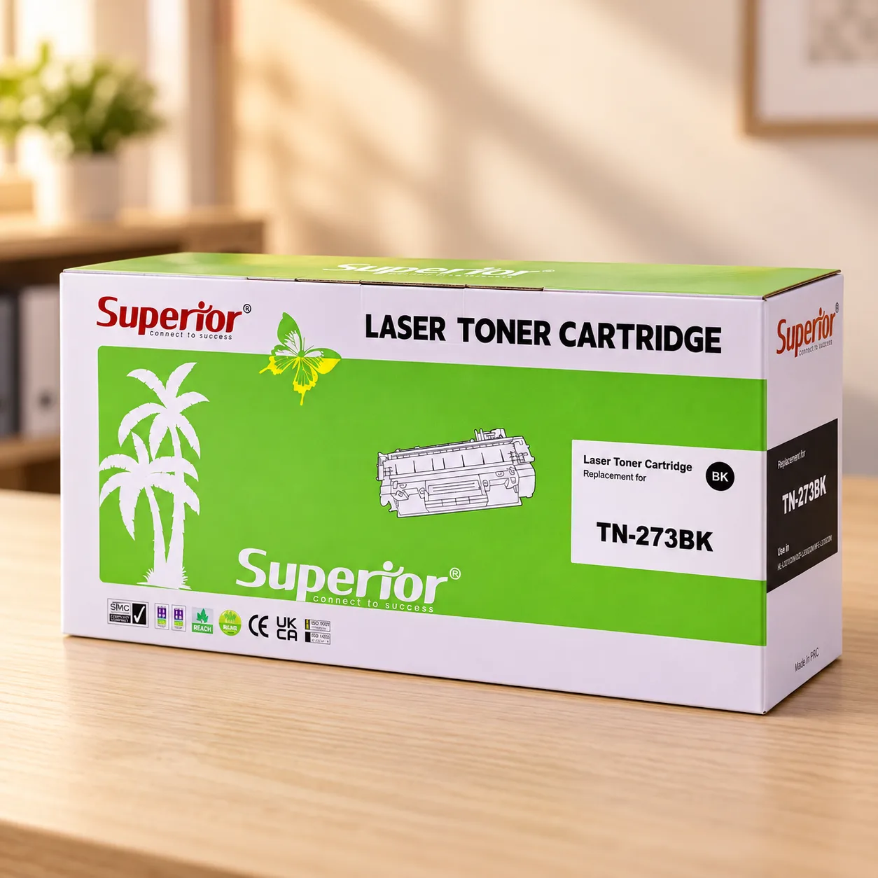 Superior TN273BK Black Compatible Toner Cartridge – With Chip